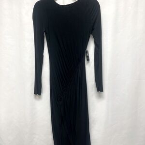 Express Black BodyCon Dress with Cinch Detail